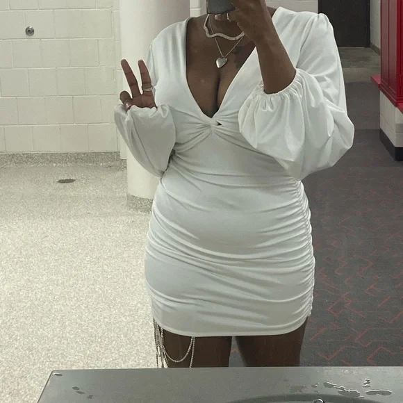 Brown Long Sleeve Dress - Picture 2 of 2